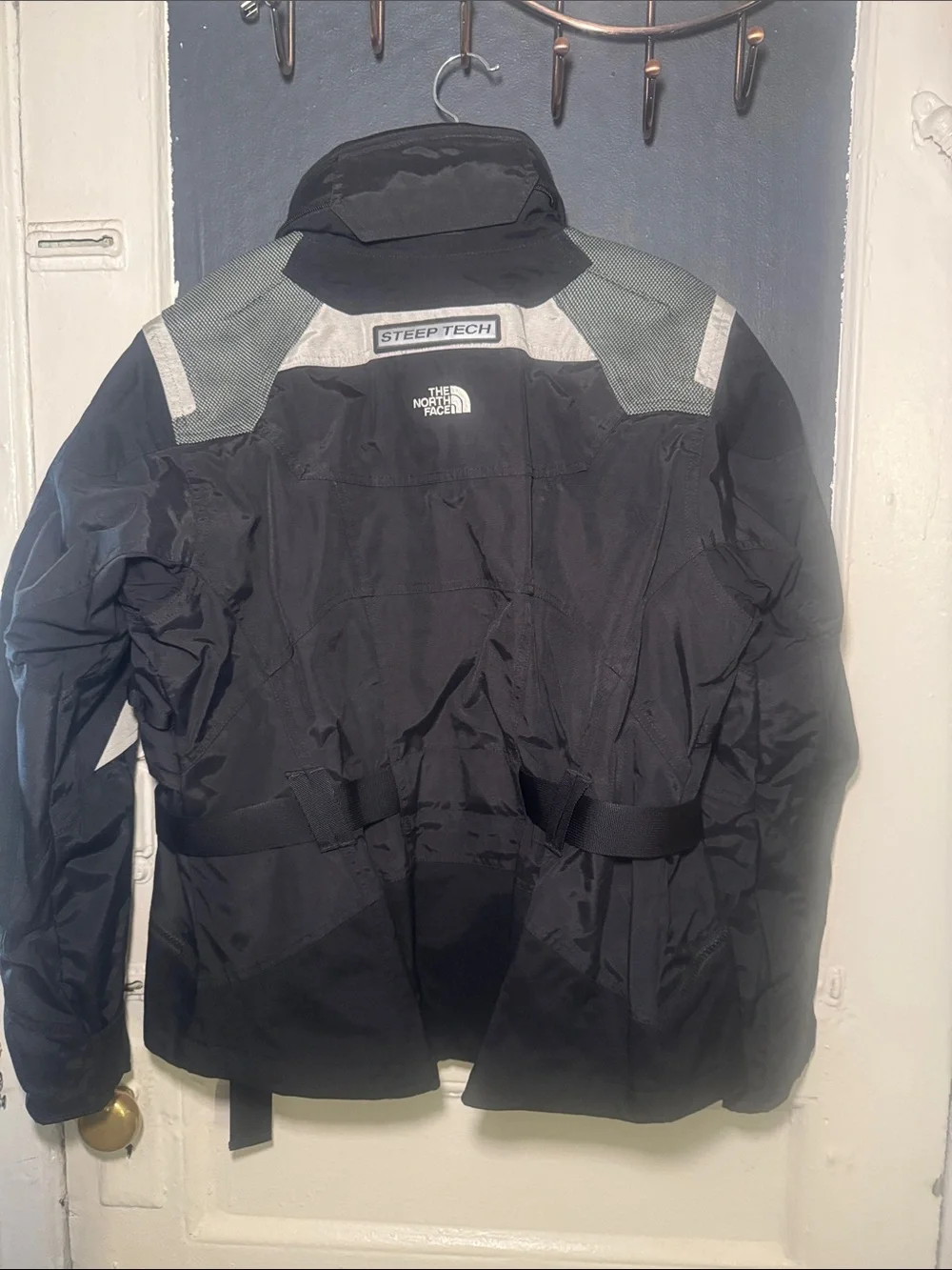 The North Face Black Ski & Snowboard Jacket with White and Gray Accents